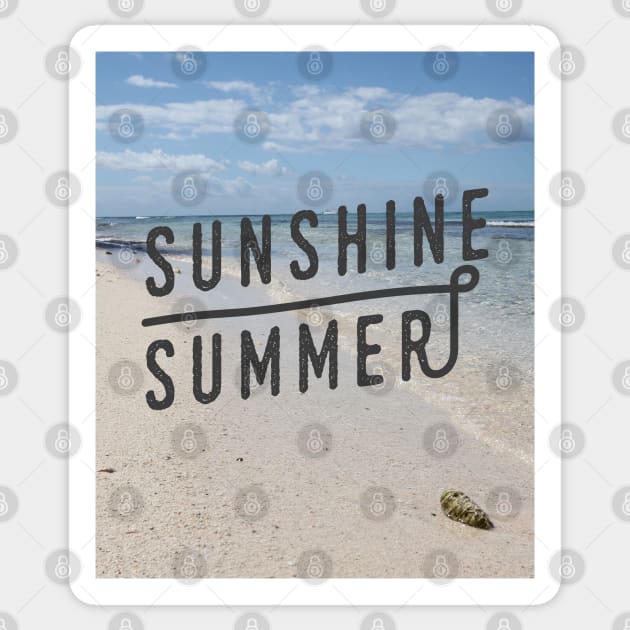 Sunshine Summer Caribbean Beach Sticker by Christine aka stine1